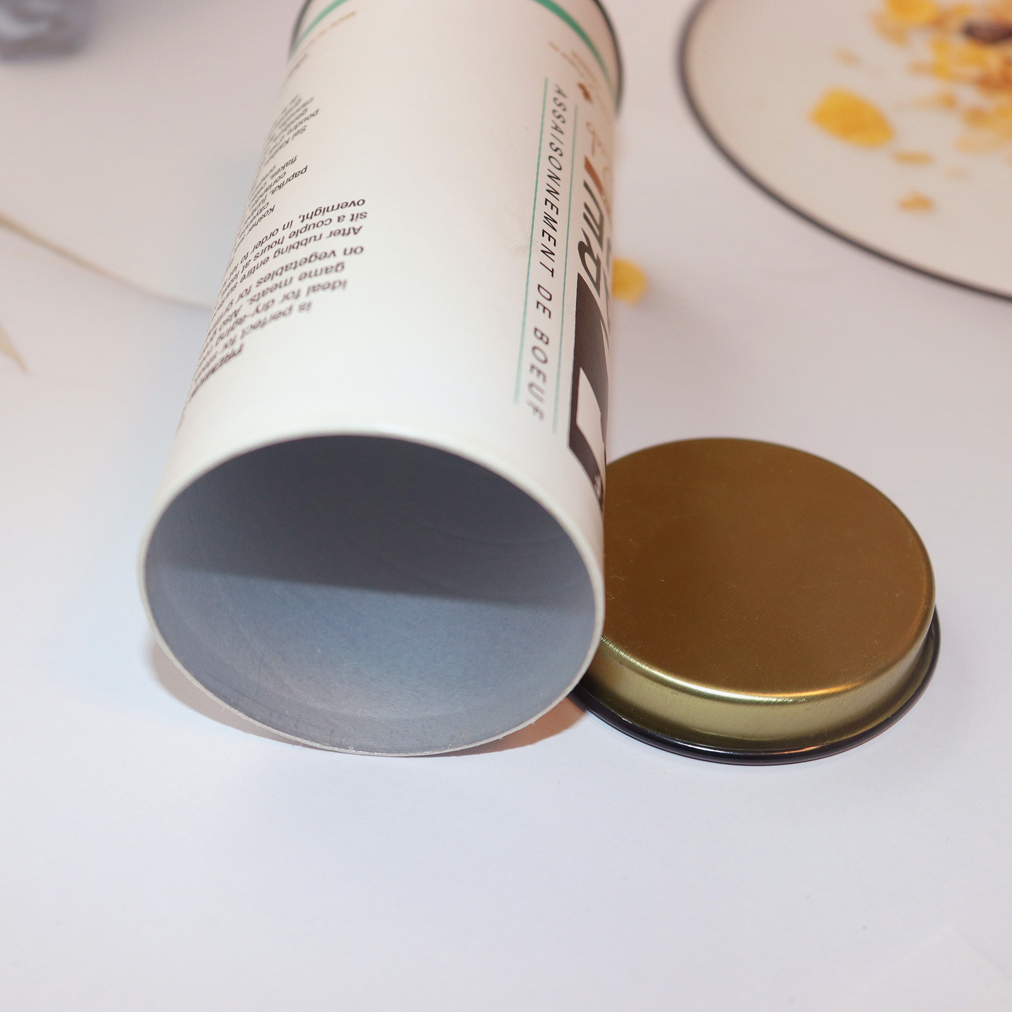 emballage alimentaire en tube de papier