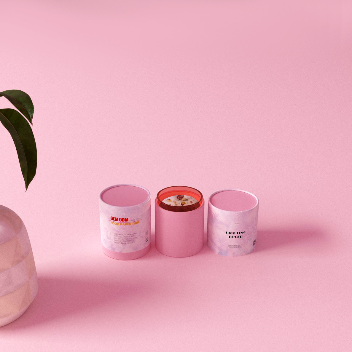 embalaje cosmético de tubo de papel
