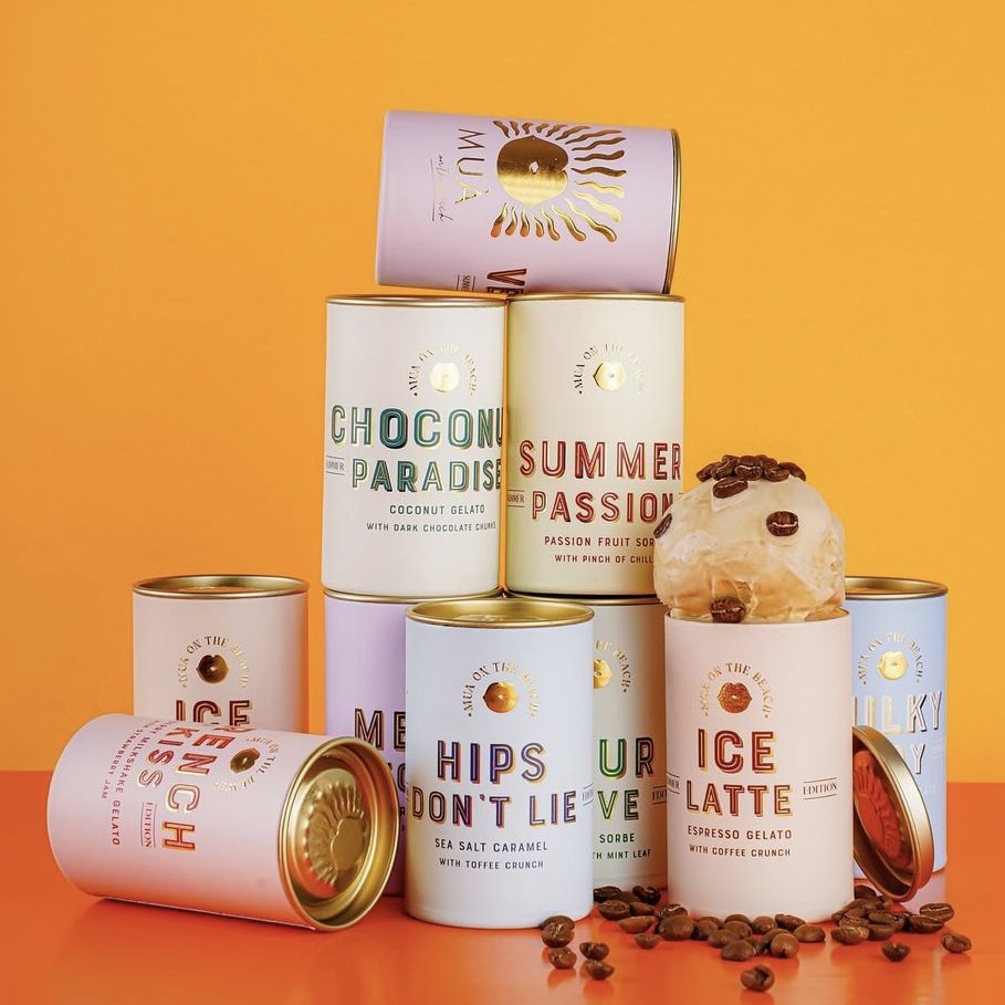 Envases de alimentos con tubos de papel.