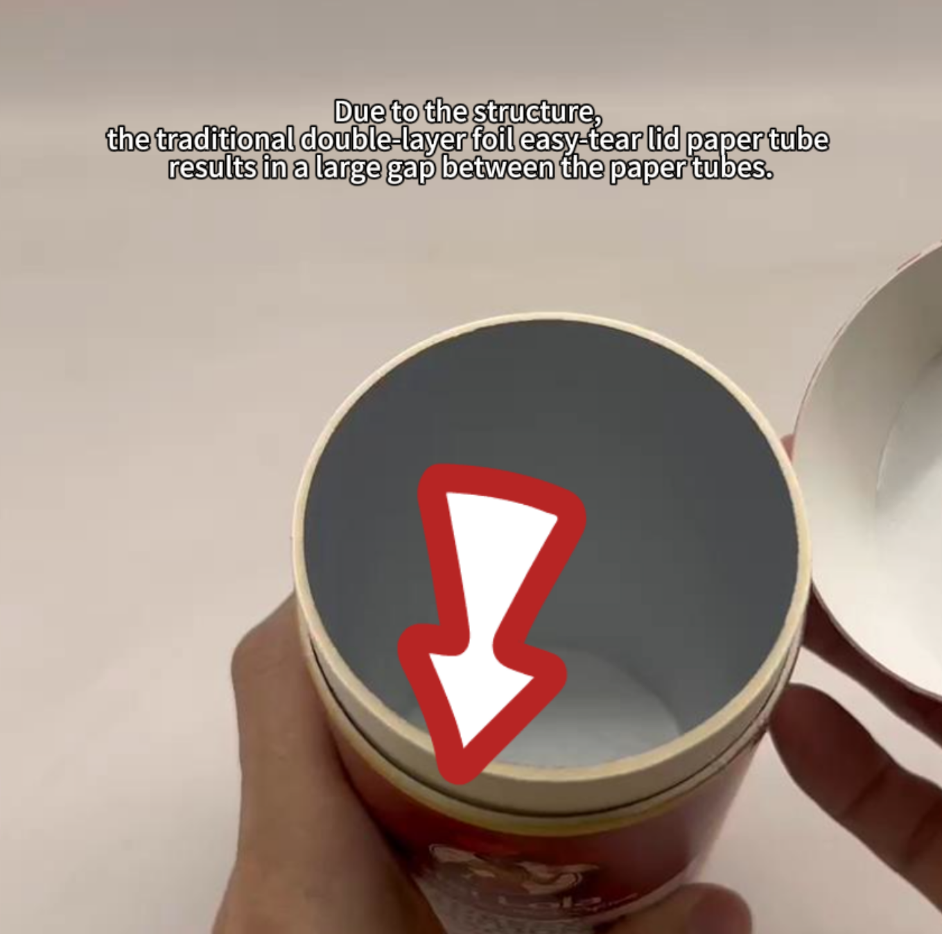 emballage en tube de papier pour aliments
