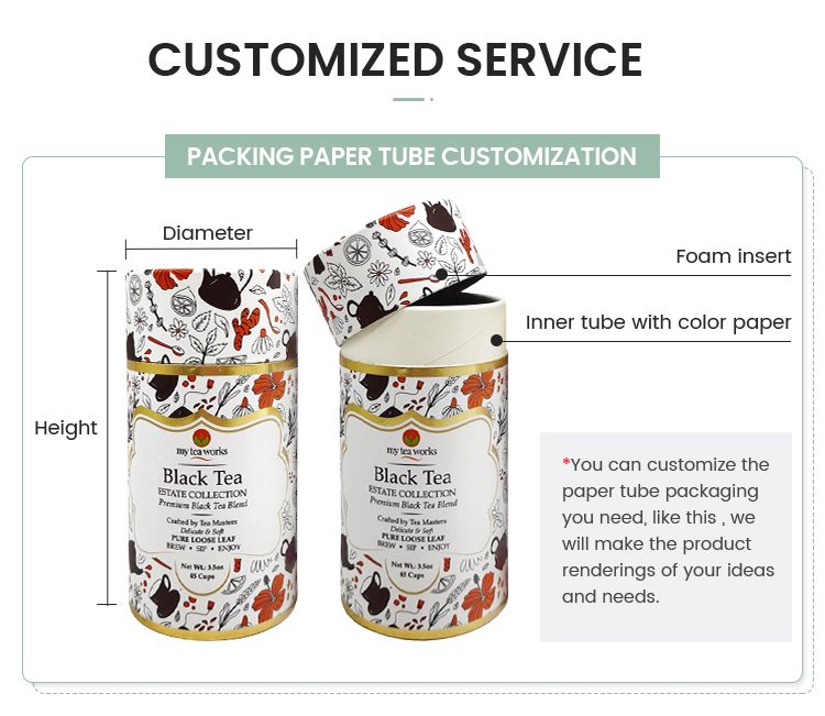 tubo de papel para alimentos