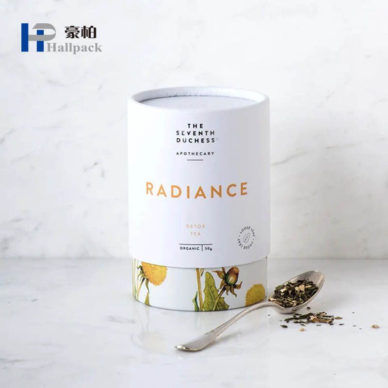 Envases de alimentos con tubos de papel.