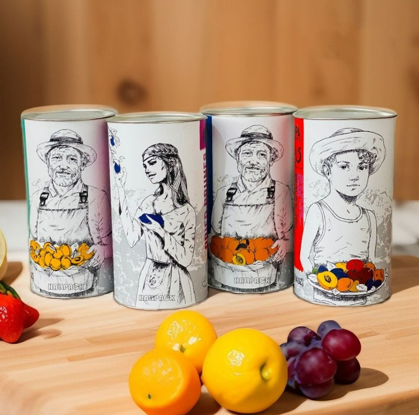 упаковка бумажных туб для пищевых продуктов