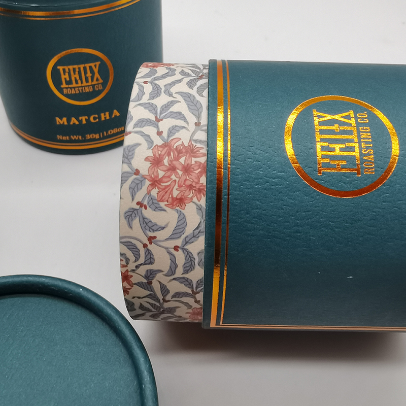emballage en tube de papier avec une feuille de qualité alimentaire