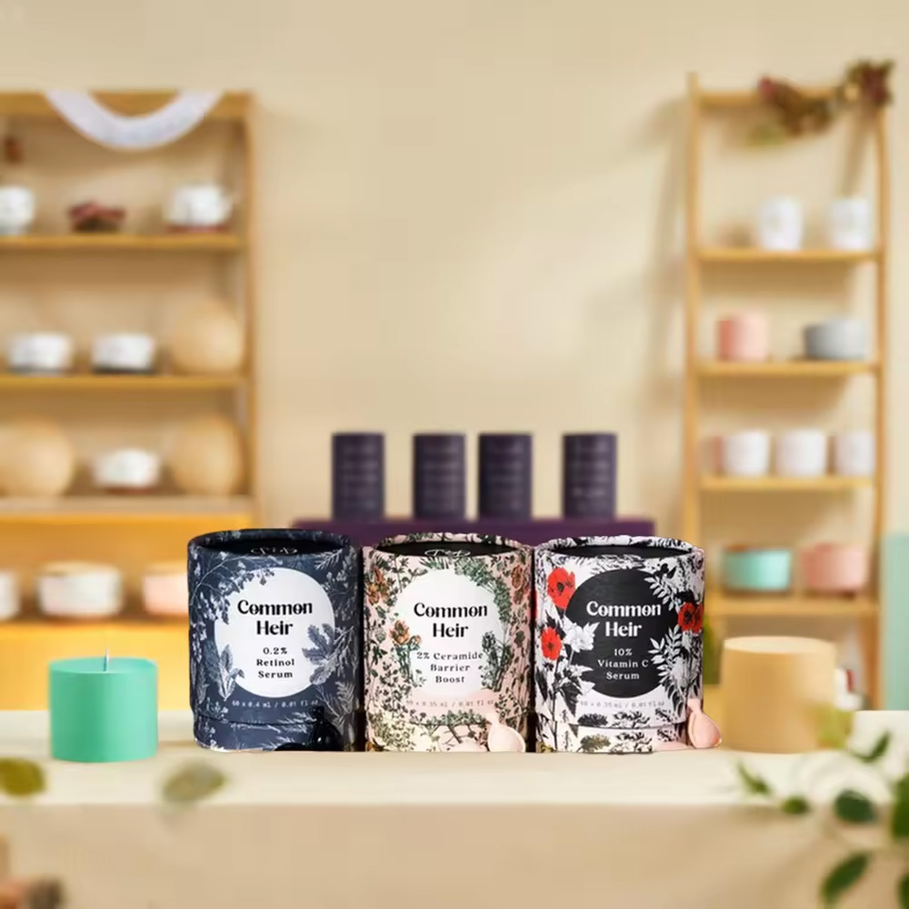 tubo de papel cosmético
