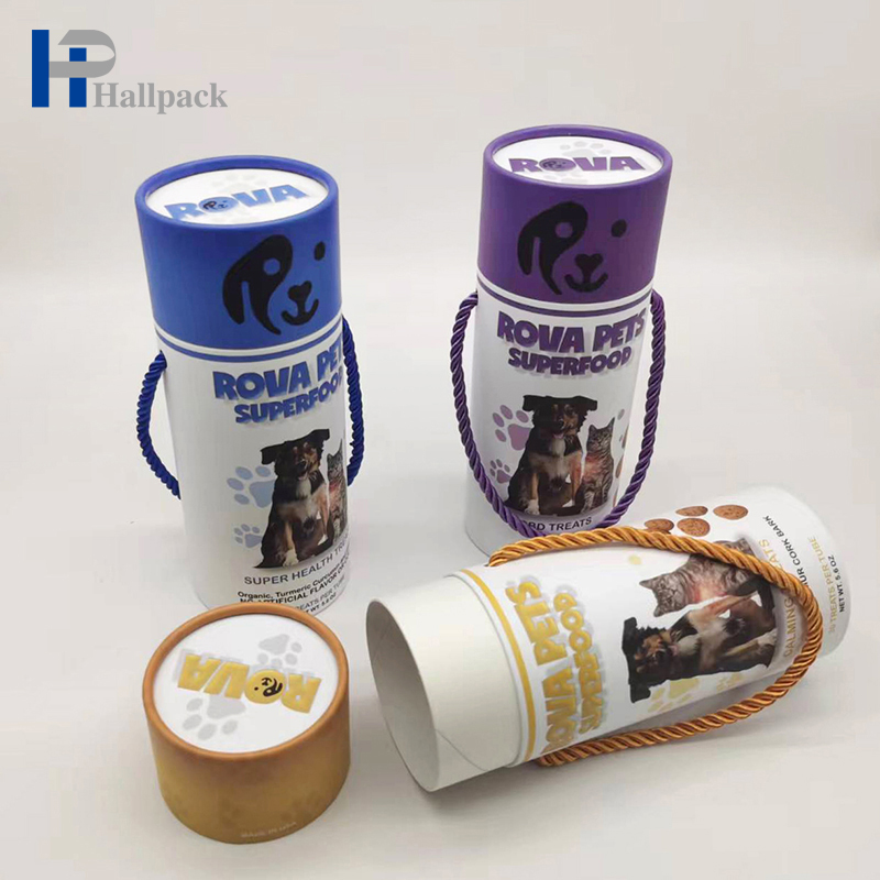 Caixa de tubo de papel com al&ccedil;a