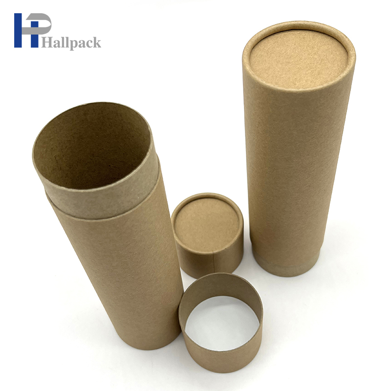 Sem impressão de tubo de papel Kraft marrom