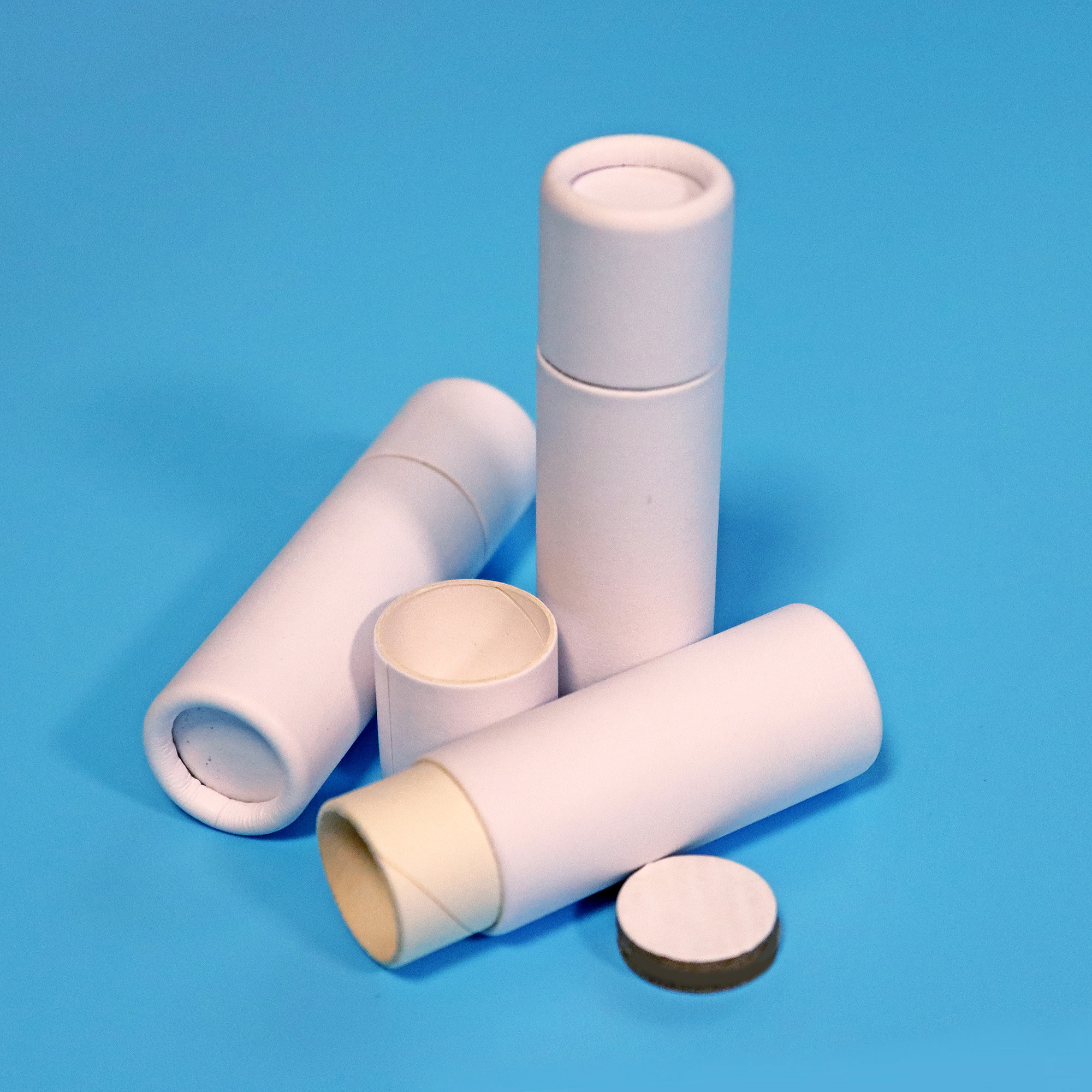 Envases de alimentos con tubos de papel.