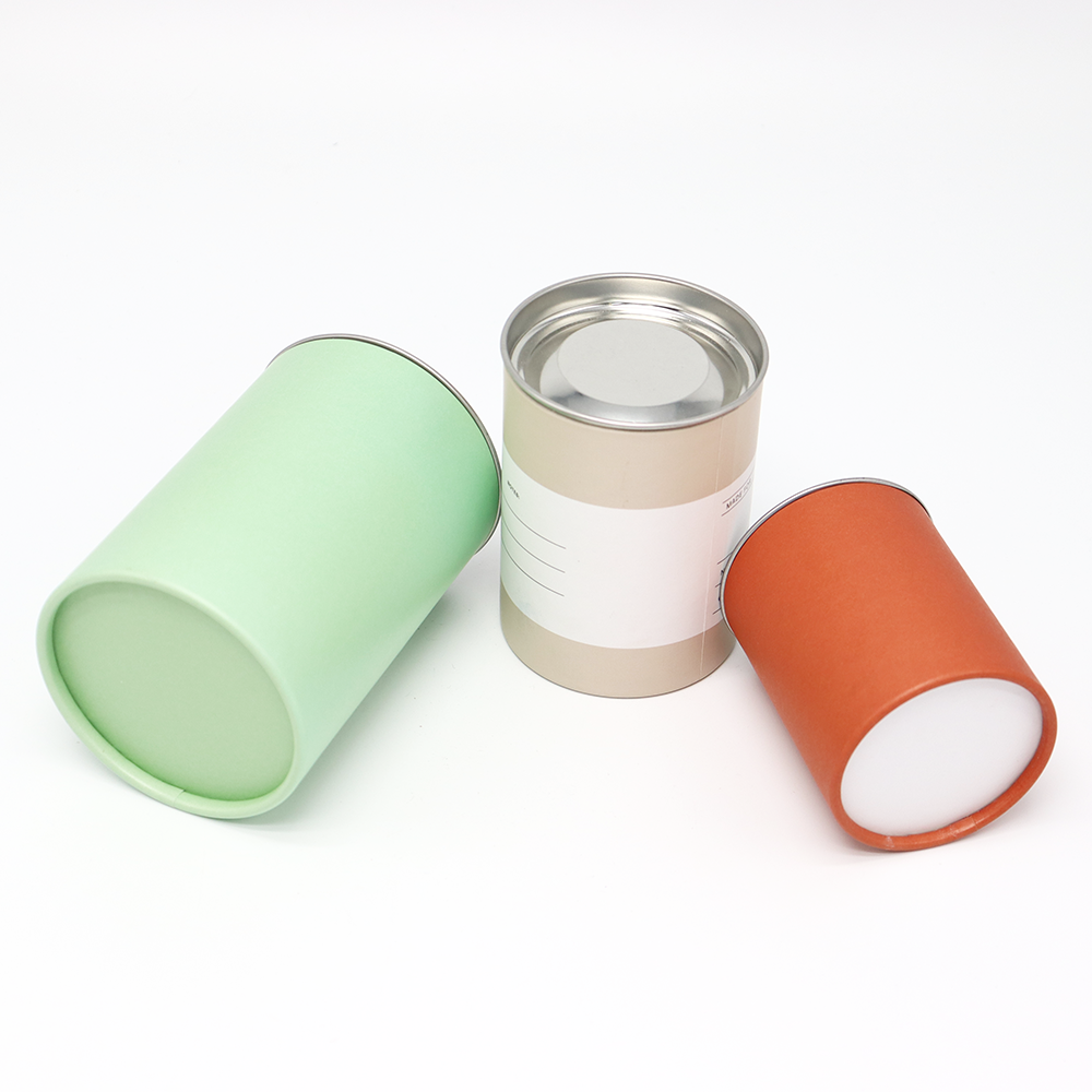 emballage en tube de papier avec une feuille de qualité alimentaire