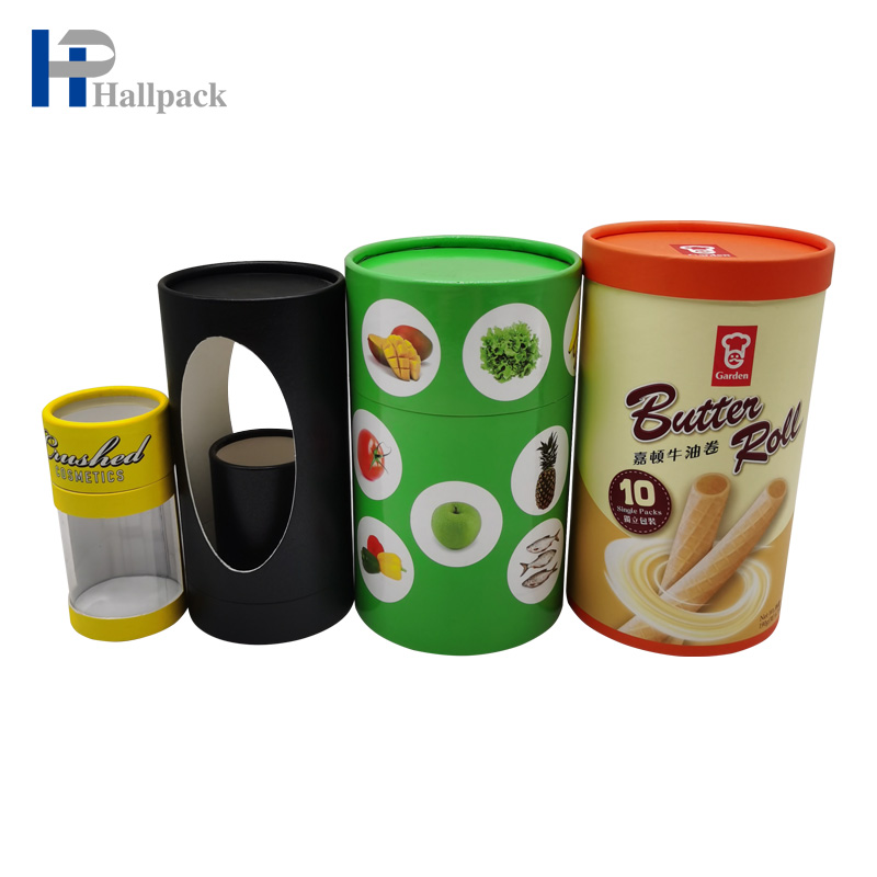 Envases de tubos de papel para alimentos.